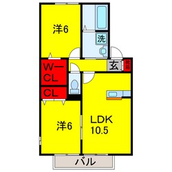 八幡宿駅 徒歩10分 2階の物件間取画像